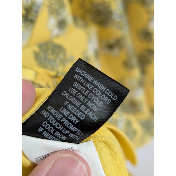 Torrid Summer Floral Midi Dress Sze 20 Yellow Black White Flowy Boho Cottagecore - Picture 6 of 9